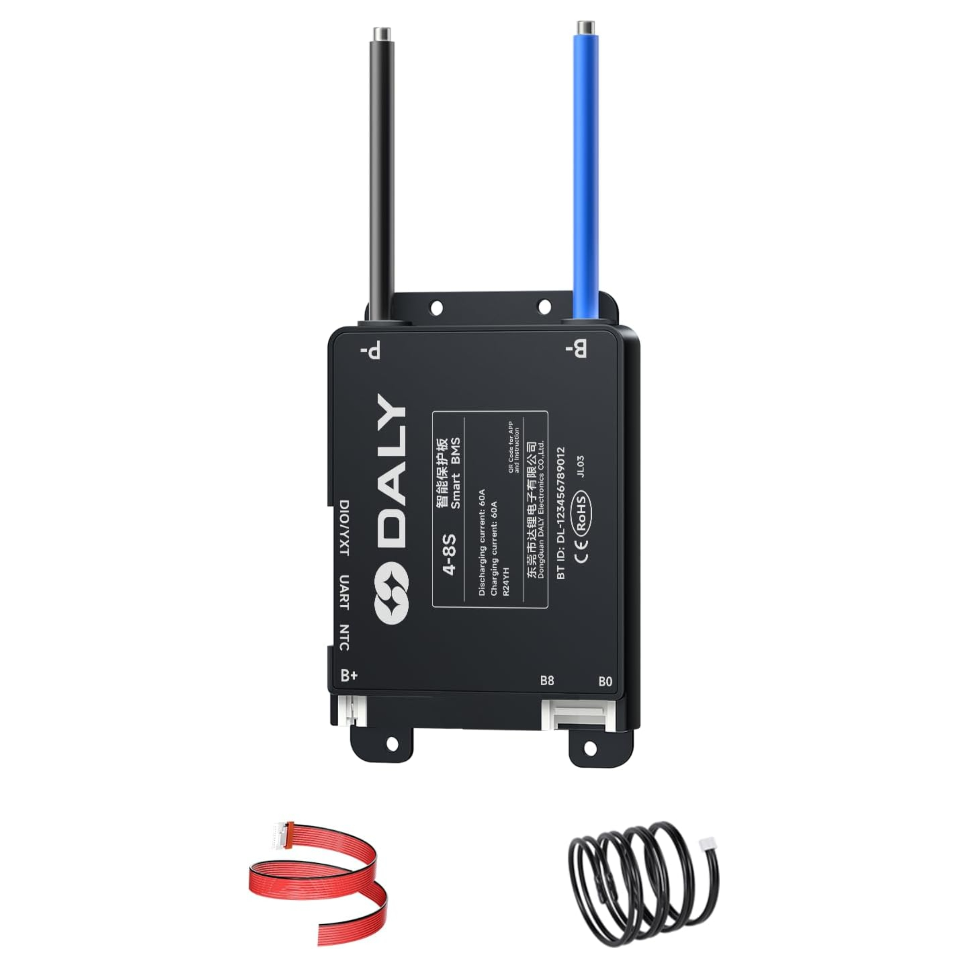 DALY BLACK SMART BMS 4-8S 60A